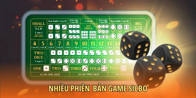 Nhiều phiên bản game sicbo